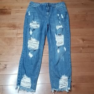 Cello hi rise distressed jeans